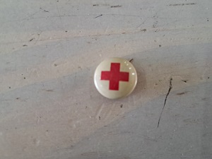 Vintage Red Cross Pin